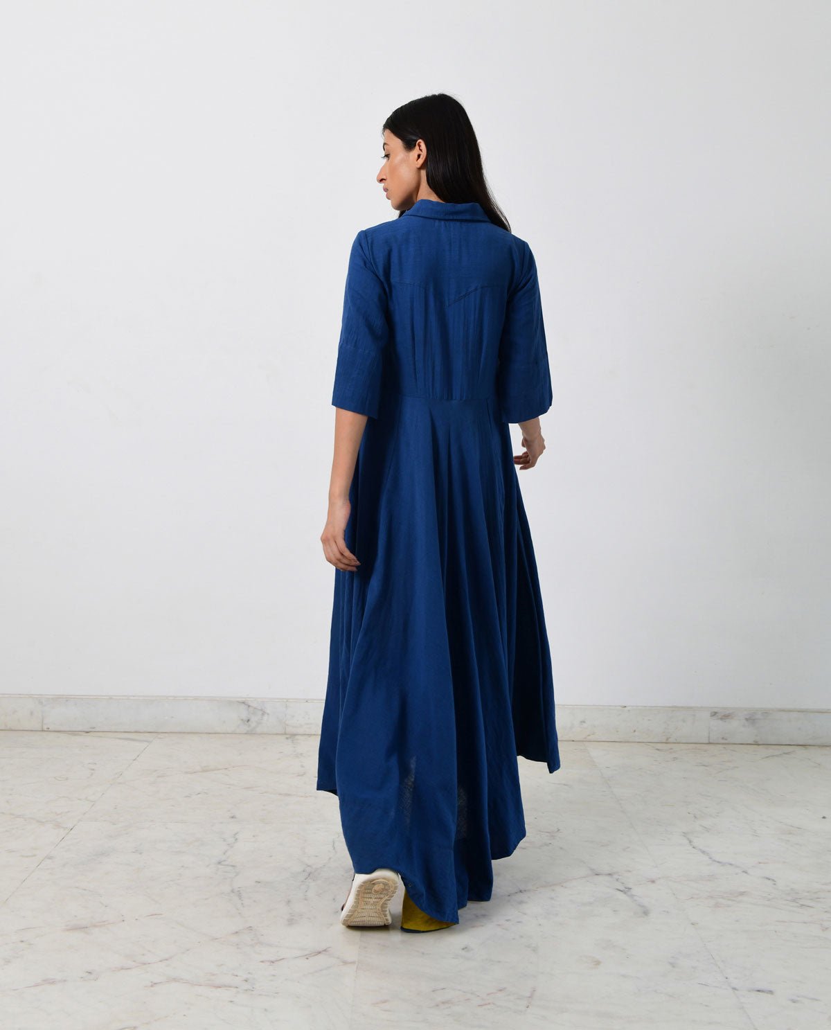Blue Collar Jumpy Dress - CiceroniDressesRias Jaipur