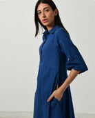 Blue Collar Jumpy Dress - CiceroniDressesRias Jaipur