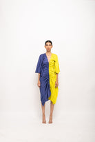 Blue-Neon Kaftan Bodycon Dress - CiceroniDressNeora