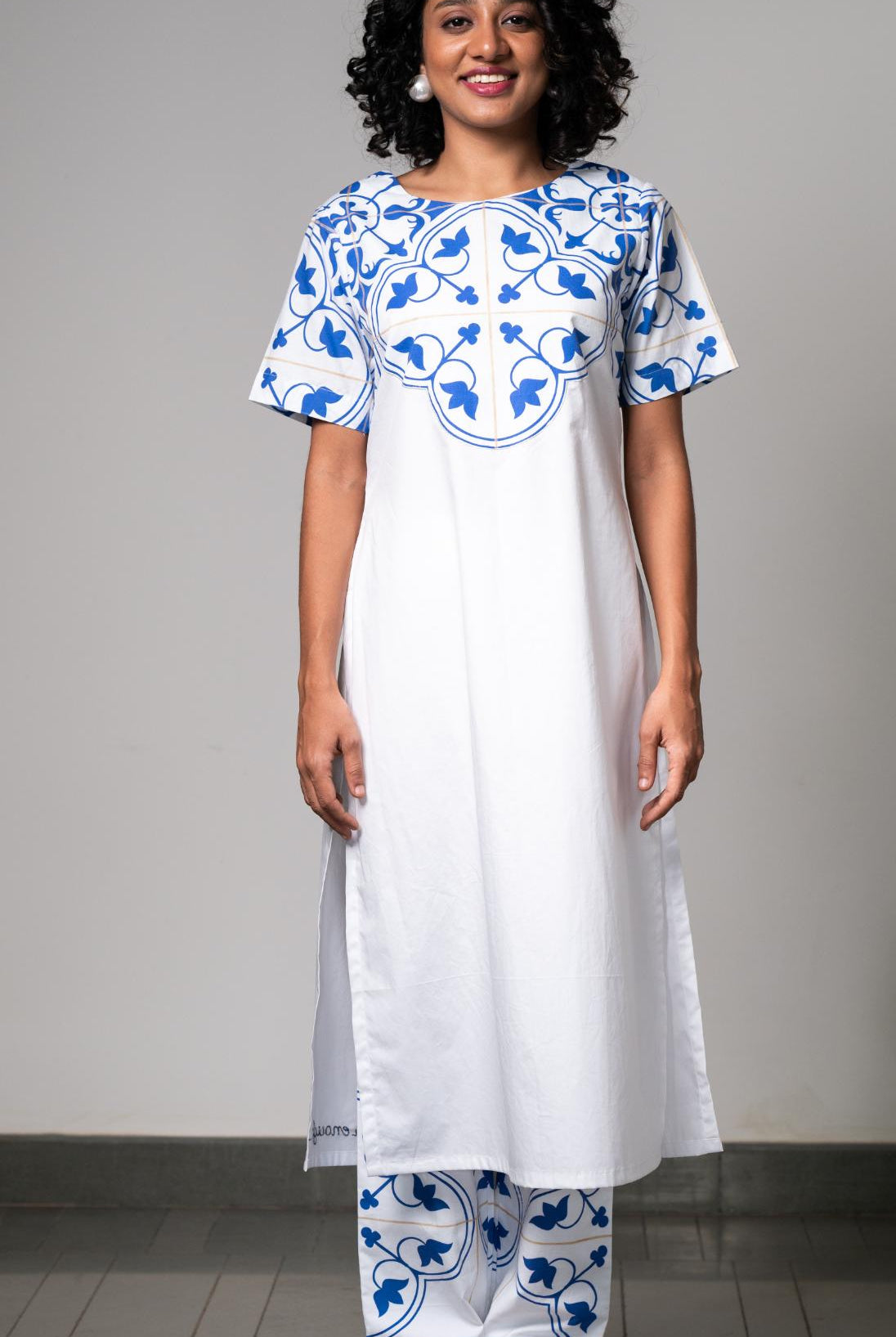 Blue Tile Affinity Set - CiceroniKurta SetPrachi Kamat