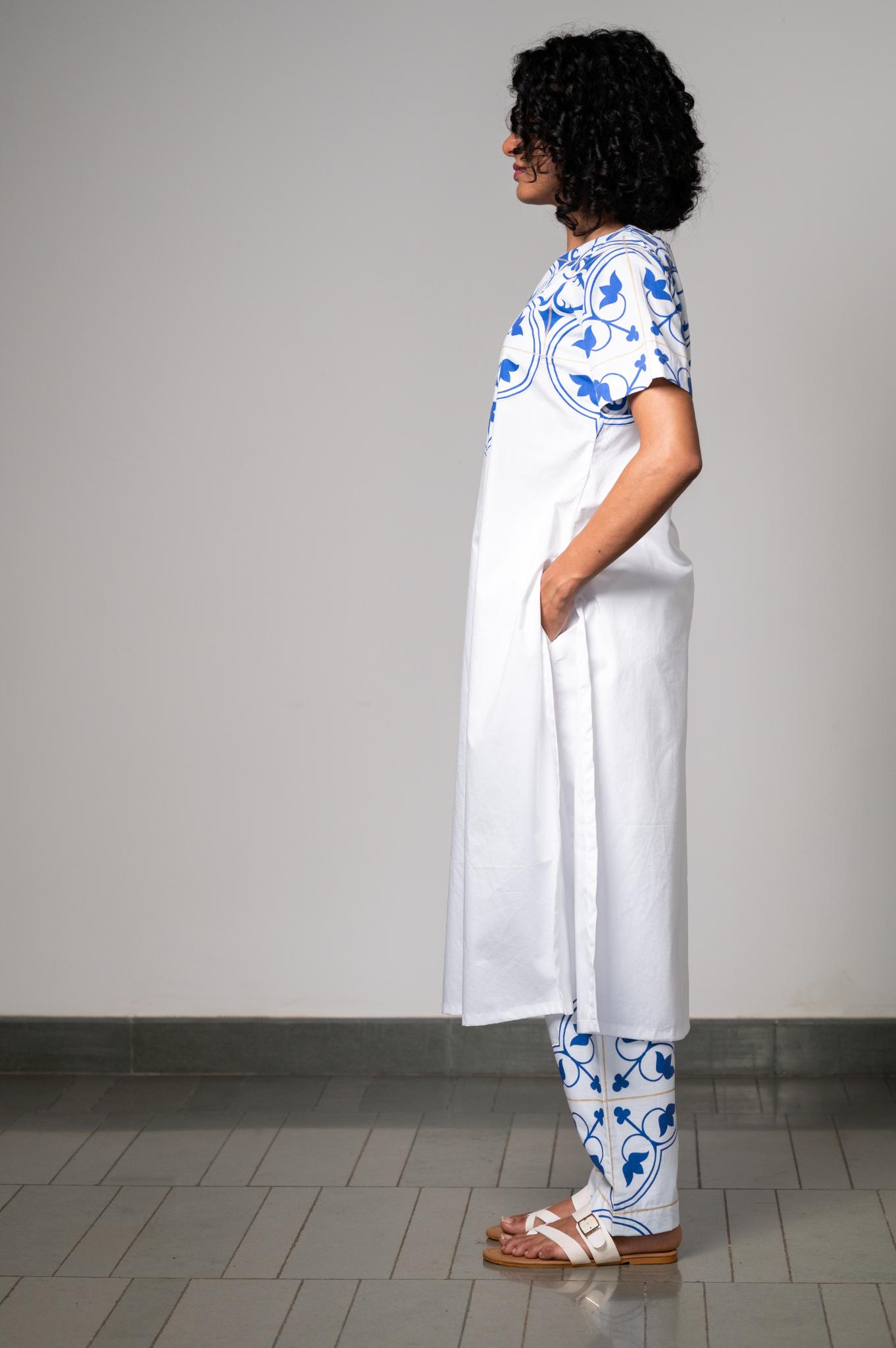 Blue Tile Affinity Set - CiceroniKurta SetPrachi Kamat