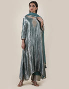 Blue Tissue - A-line Kurta Set - CiceroniBhavik Shah