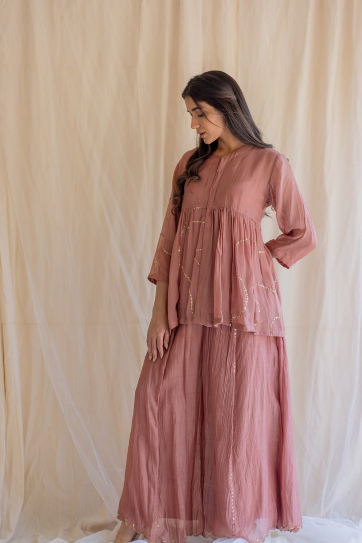 Blush Nayab Gharara Set - CiceroniNirjara