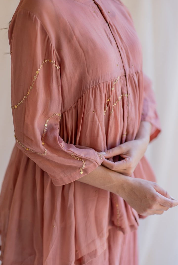 Blush Nayab Gharara Set - CiceroniNirjara