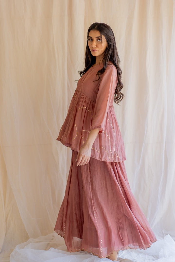 Blush Nayab Gharara Set - CiceroniNirjara