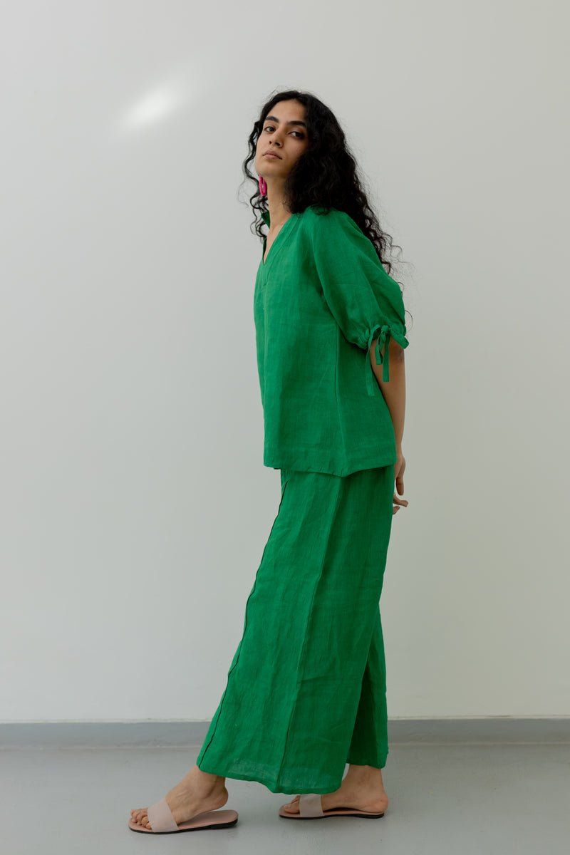 Bottlegreen Linen Co-Ord - CiceroniCo-ord SetSilai Studio