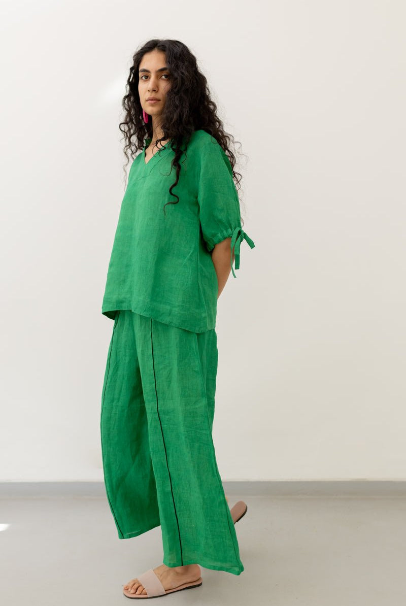 Bottlegreen Linen Co-Ord - CiceroniCo-ord SetSilai Studio