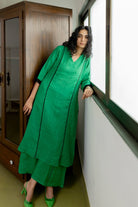 Bottlegreen Linen Kurta - CiceroniKurtaSilai Studio