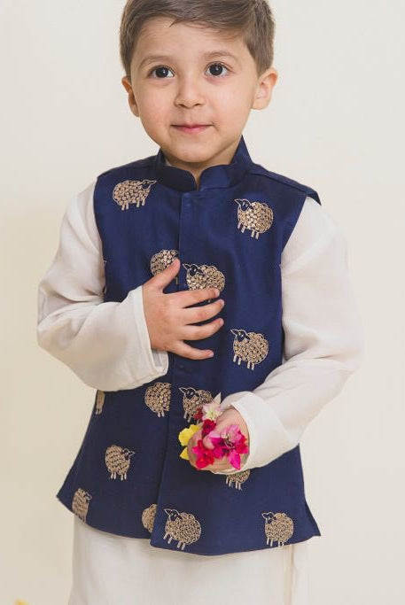 Boys Kurta Pant Jacket Set - CiceroniMr. Brat
