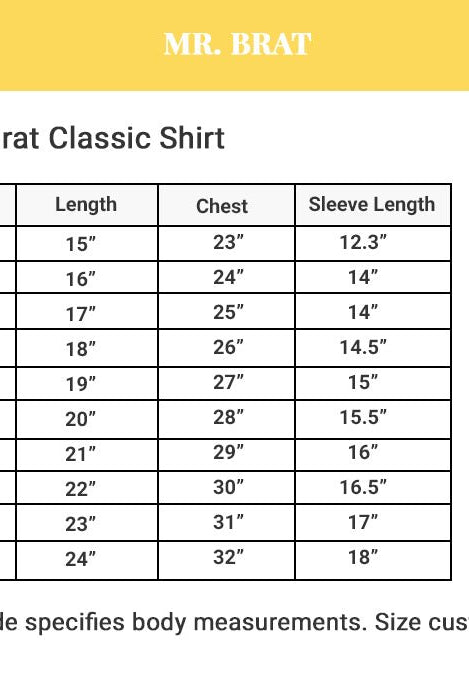 Boys Mr. Brat Classic Shirt - CiceroniMr. Brat