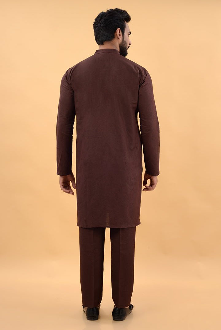 Brown Classic Kurta Set - CiceroniKurta SetHouse Of K.C