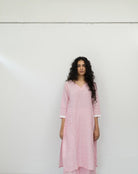 Bubblegum Linen Kurta - CiceroniKurtaSilai Studio