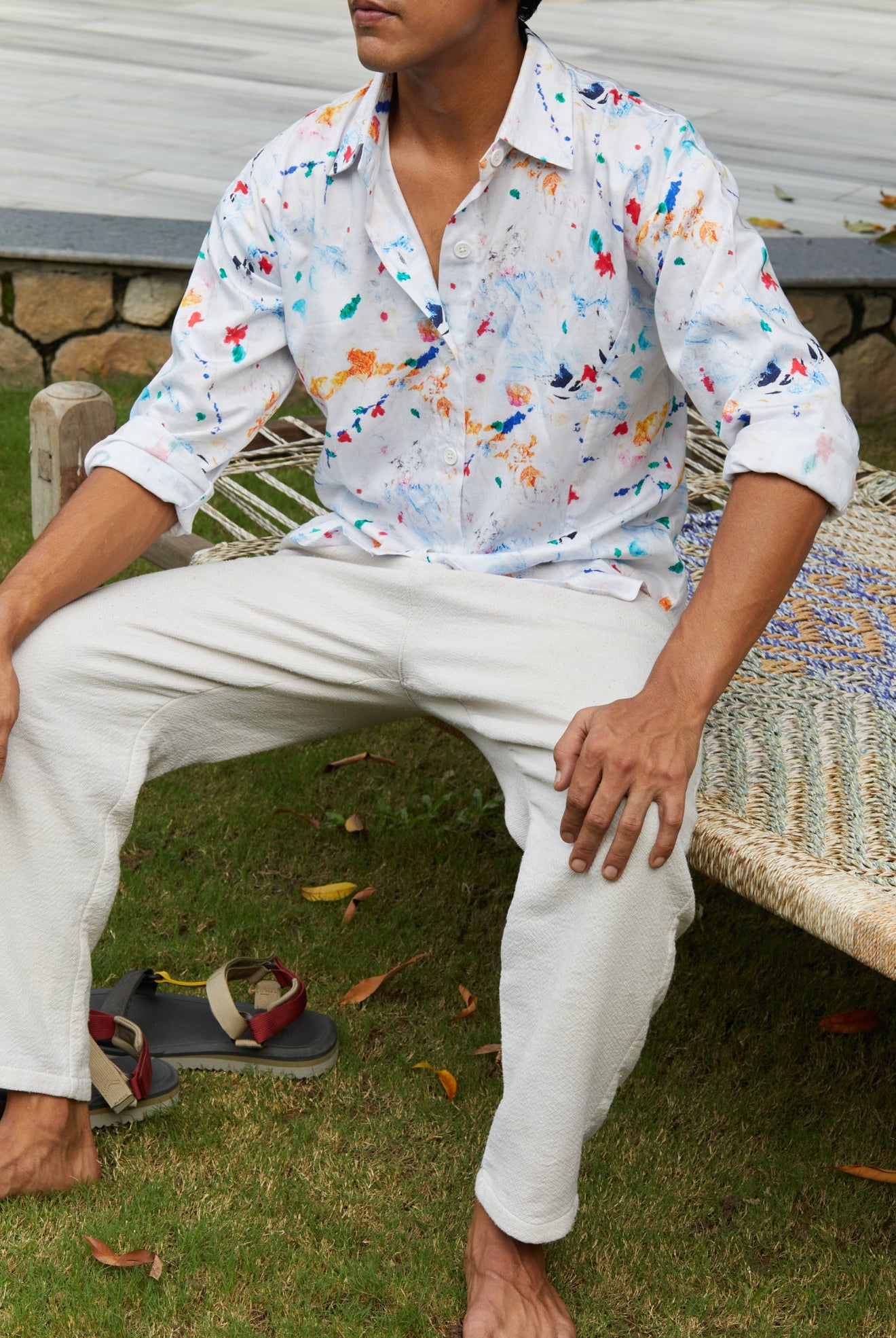 Burano Unisex Shirt in Dainty Floral Print - CiceroniShirtsHappi Space