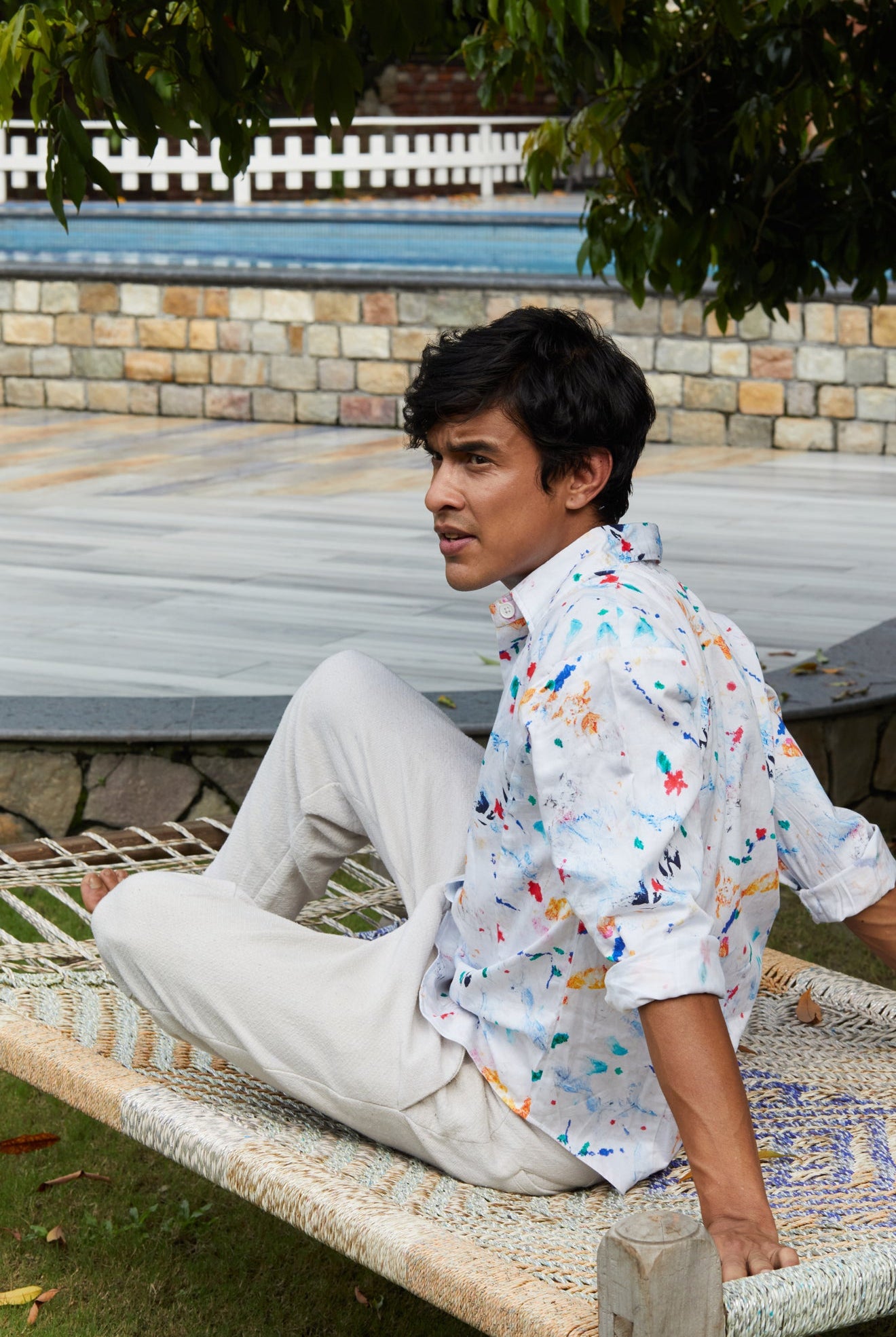 Burano Unisex Shirt in Dainty Floral Print - CiceroniShirtsHappi Space