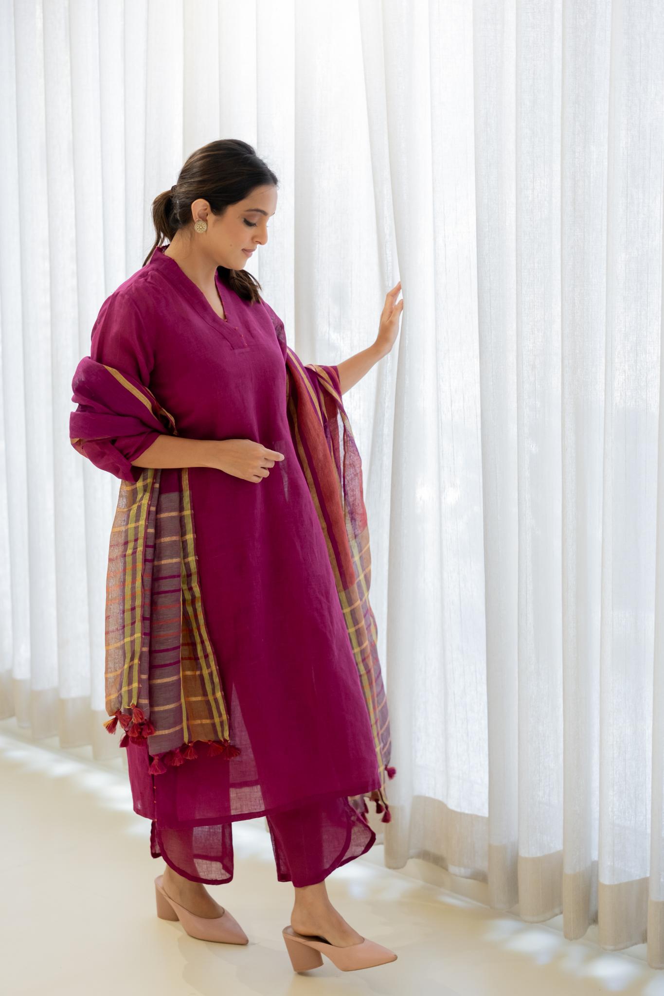 Burgundy Bliss Kurta Set - CiceroniKurta SetSilai Studio