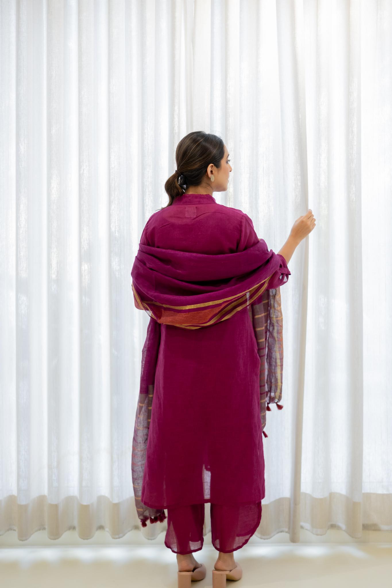 Burgundy Bliss Kurta Set - CiceroniKurta SetSilai Studio