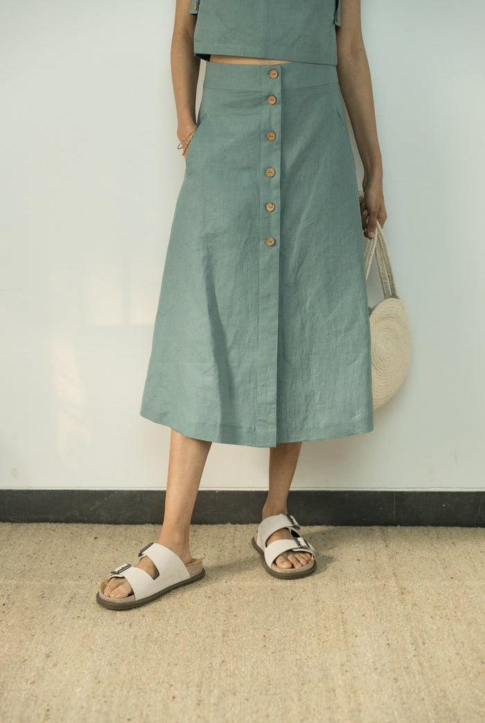 Button-Down Midi Skirt - CiceroniSkirtsAnushé Pirani