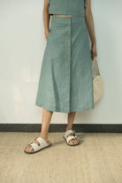Button-Down Midi Skirt - CiceroniSkirtsAnushé Pirani
