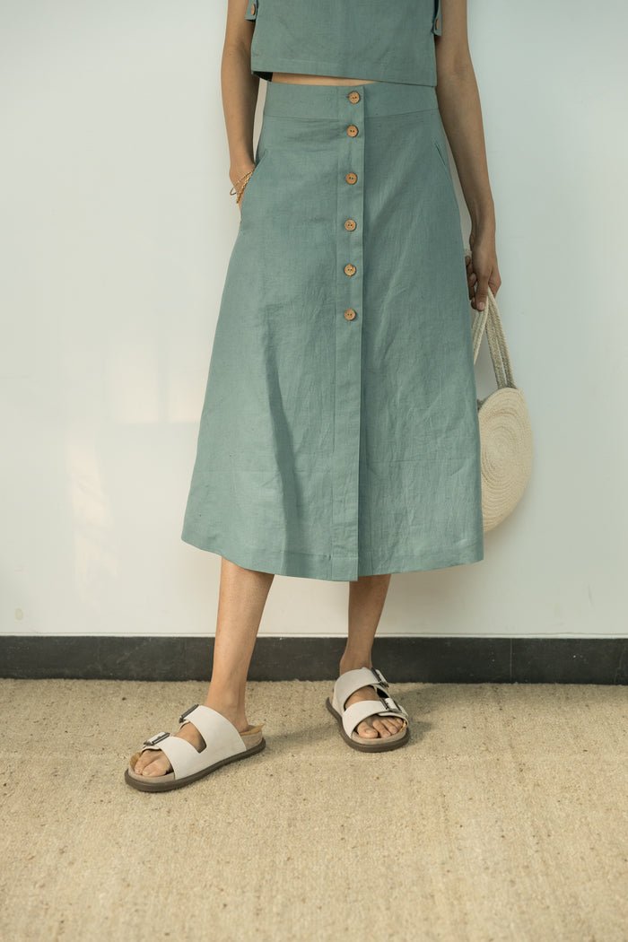 Button-Down Midi Skirt - CiceroniSkirtsAnushé Pirani