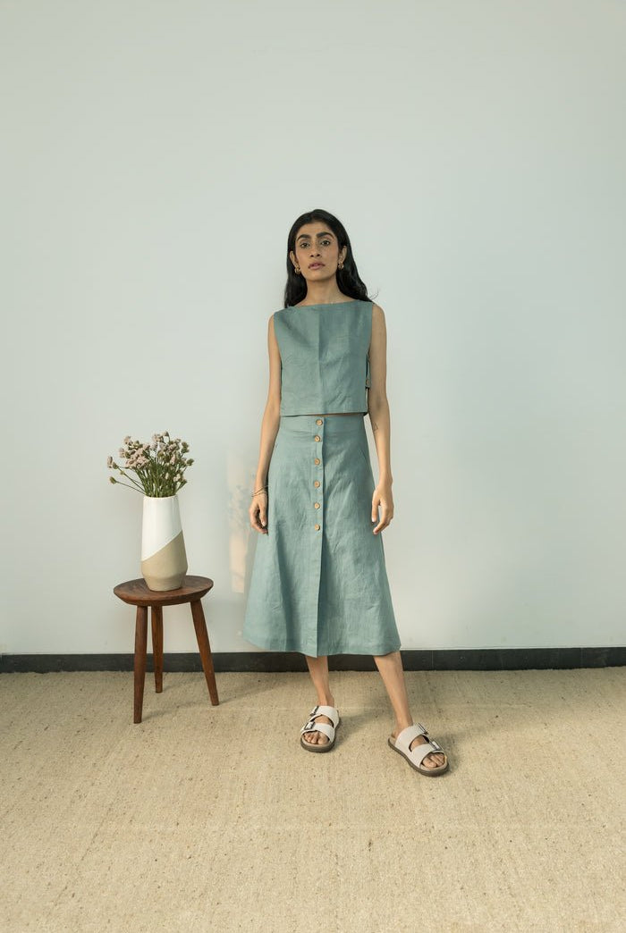 Button-Down Midi Skirt - CiceroniSkirtsAnushé Pirani