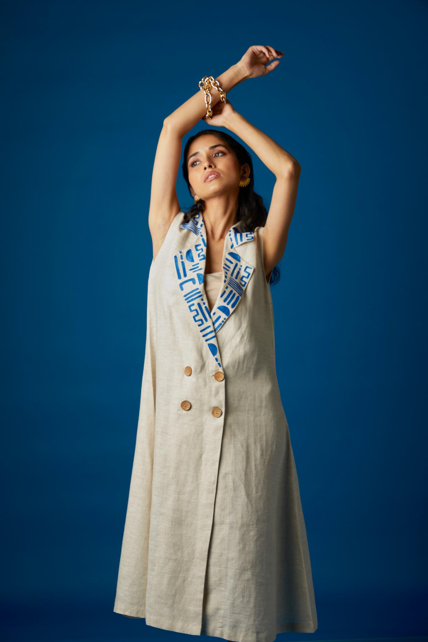 Call of the Pharaohs Blazer Dress - CiceroniDressesArtbeats by Keerthana