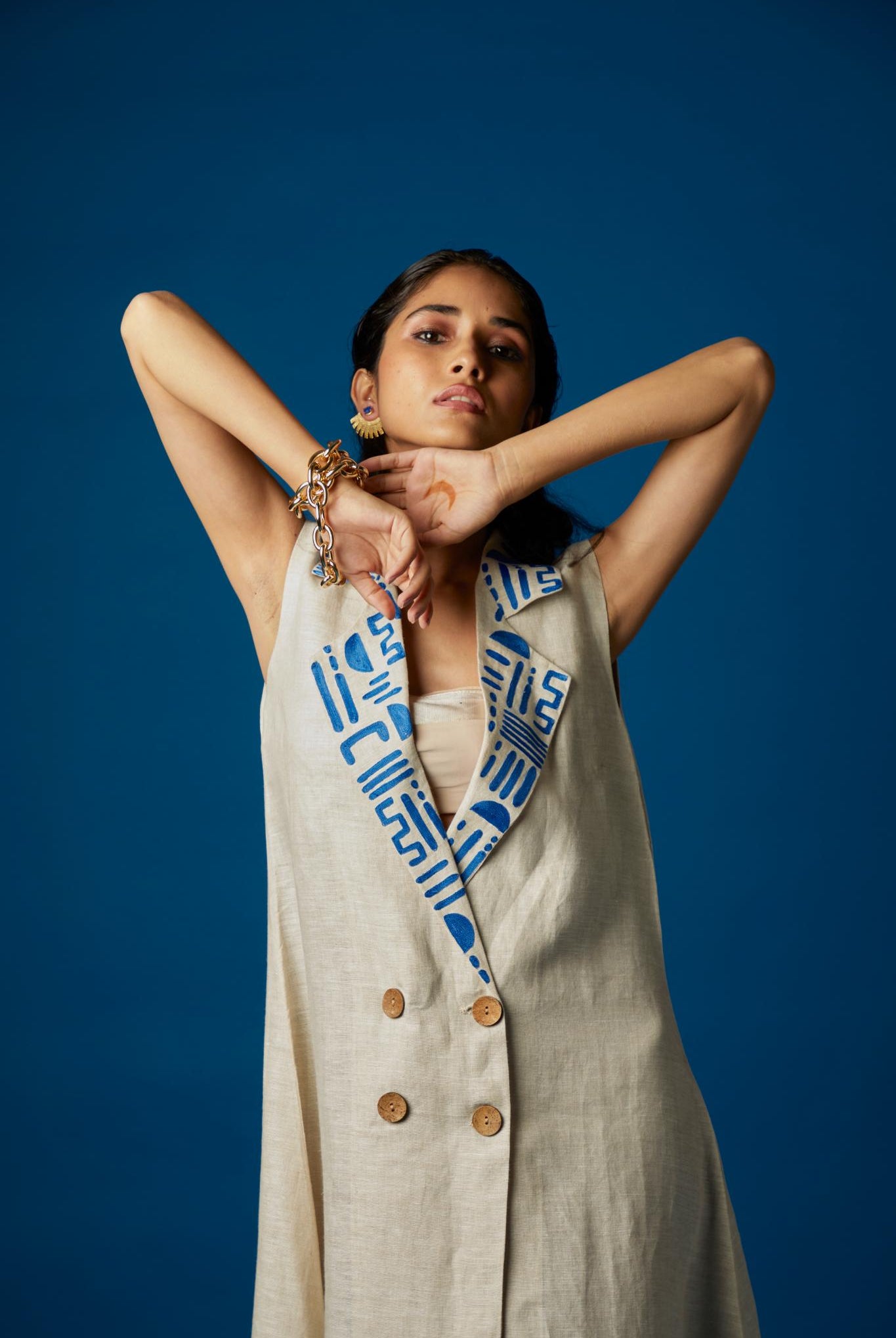 Call of the Pharaohs Blazer Dress - CiceroniDressesArtbeats by Keerthana