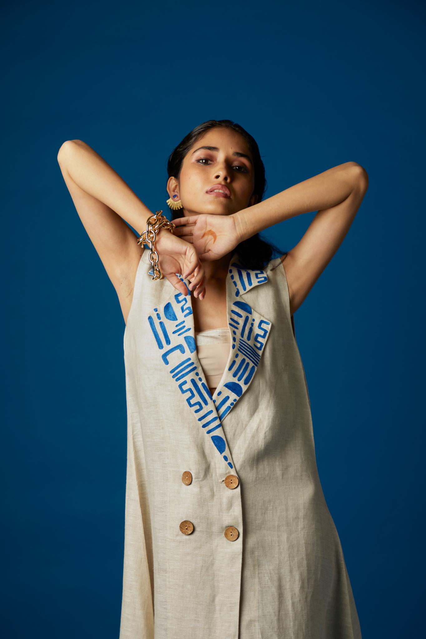 Call of the Pharaohs Blazer Dress - CiceroniDressesArtbeats by Keerthana