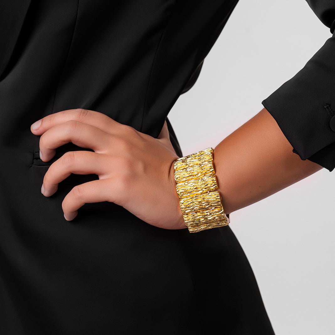 Cedar Bracelet - Gold Tone - CiceroniBraceletsEquiivalence