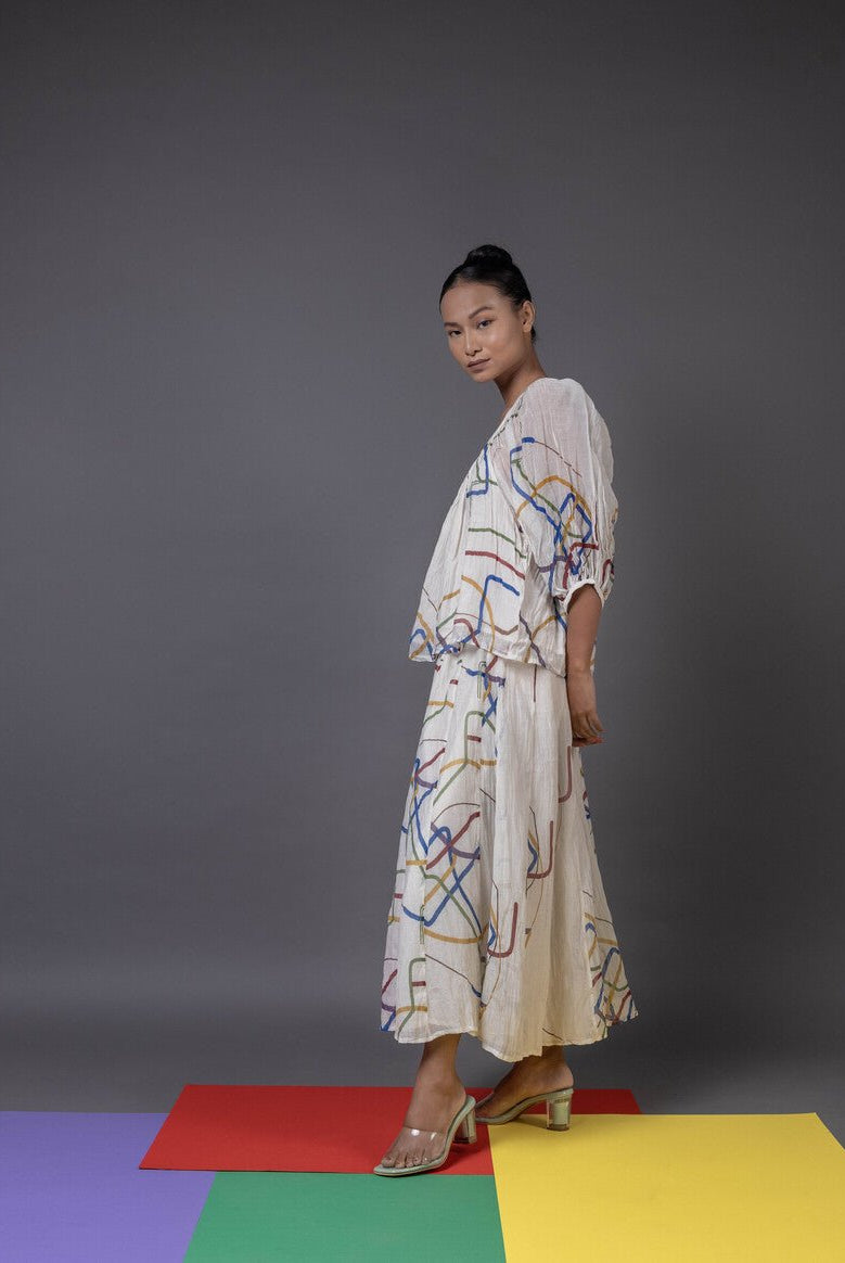 Chanderi TRK Skirt - CiceroniSkirtsHouse of Amoda