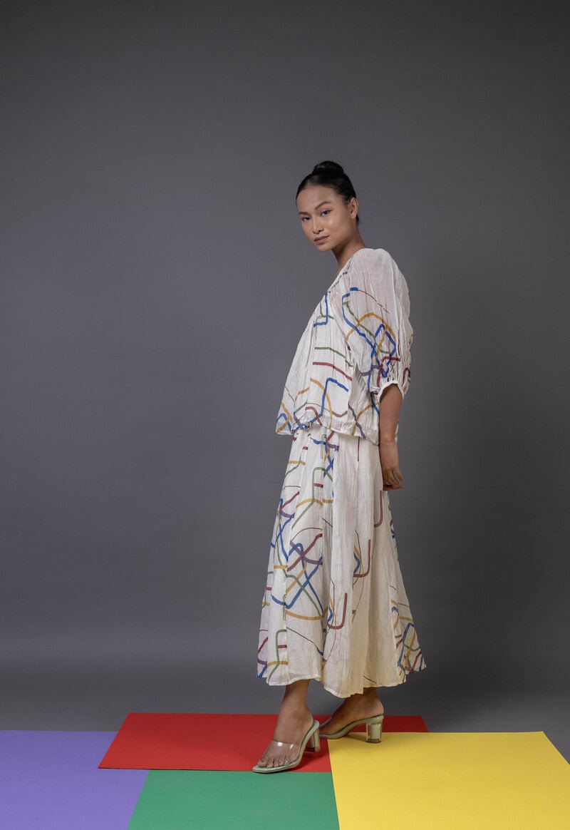 Chanderi TRK Skirt - CiceroniSkirtsHouse of Amoda