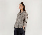 Charcoal Waves Oversized Shirt - CiceroniShirtRias Jaipur