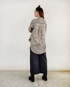 Charcoal Waves Oversized Shirt - CiceroniShirtRias Jaipur
