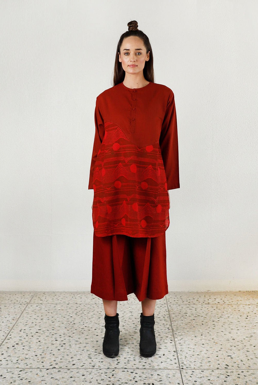 Cherry Red Moon Top - CiceroniTopsRias Jaipur