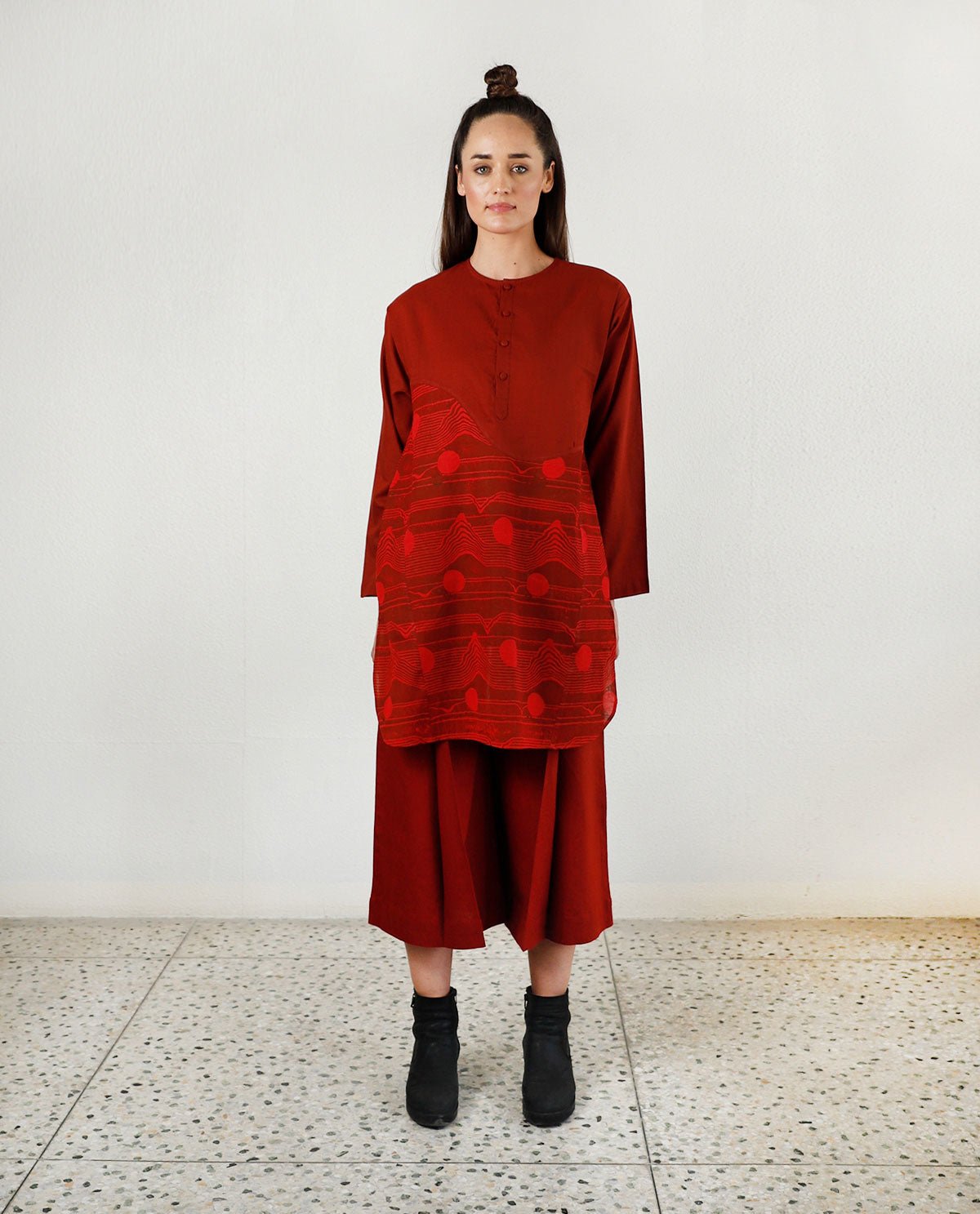 Cherry Red Moon Top - CiceroniTopsRias Jaipur