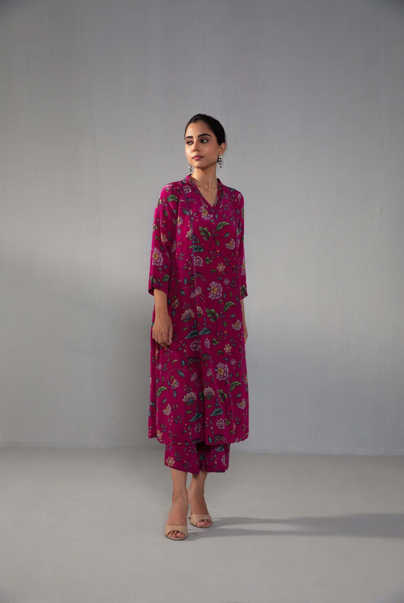 Chintz Thea Set - Fuchsia Pink - CiceroniKurta Set, Festive wearLabel Shreya Sharma