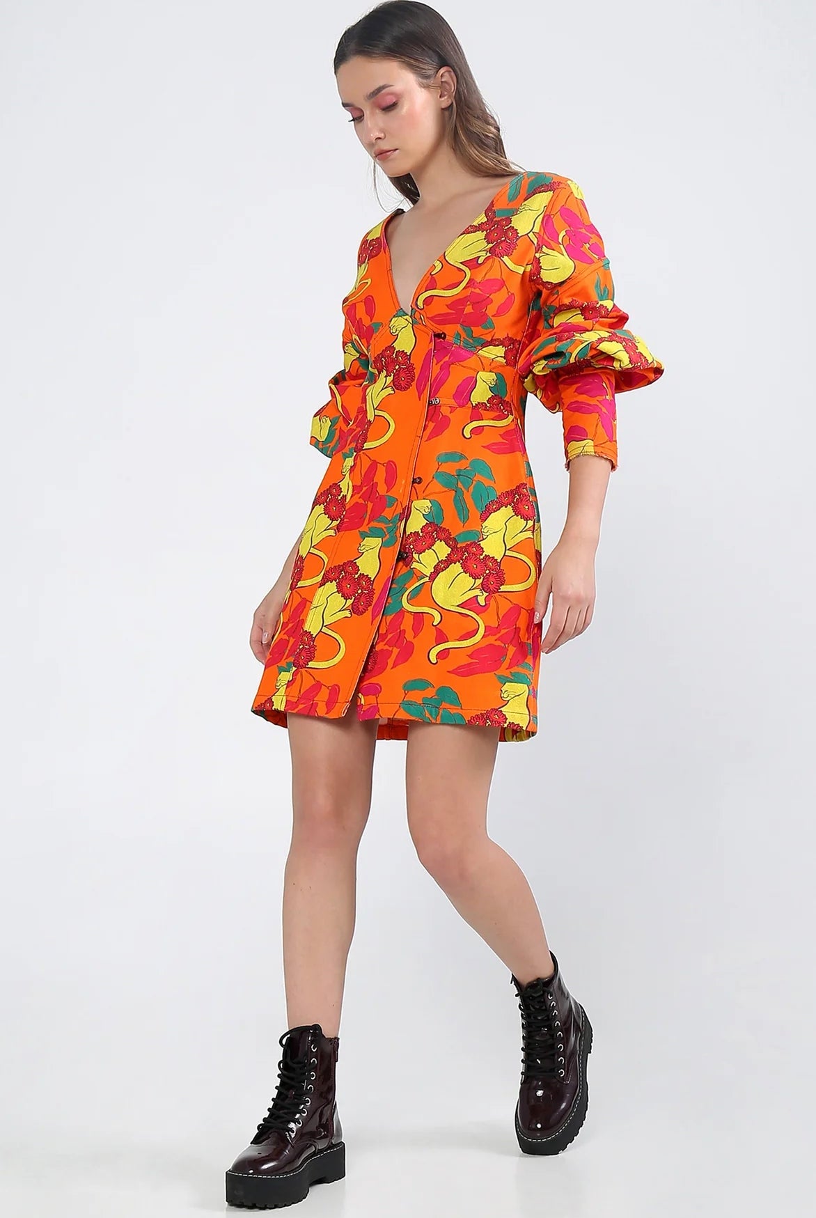 Coral Cat Dress - CiceroniDressesEkastories