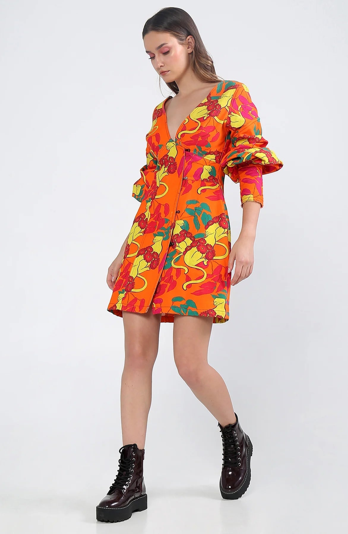 Coral Cat Dress - CiceroniDressesEkastories