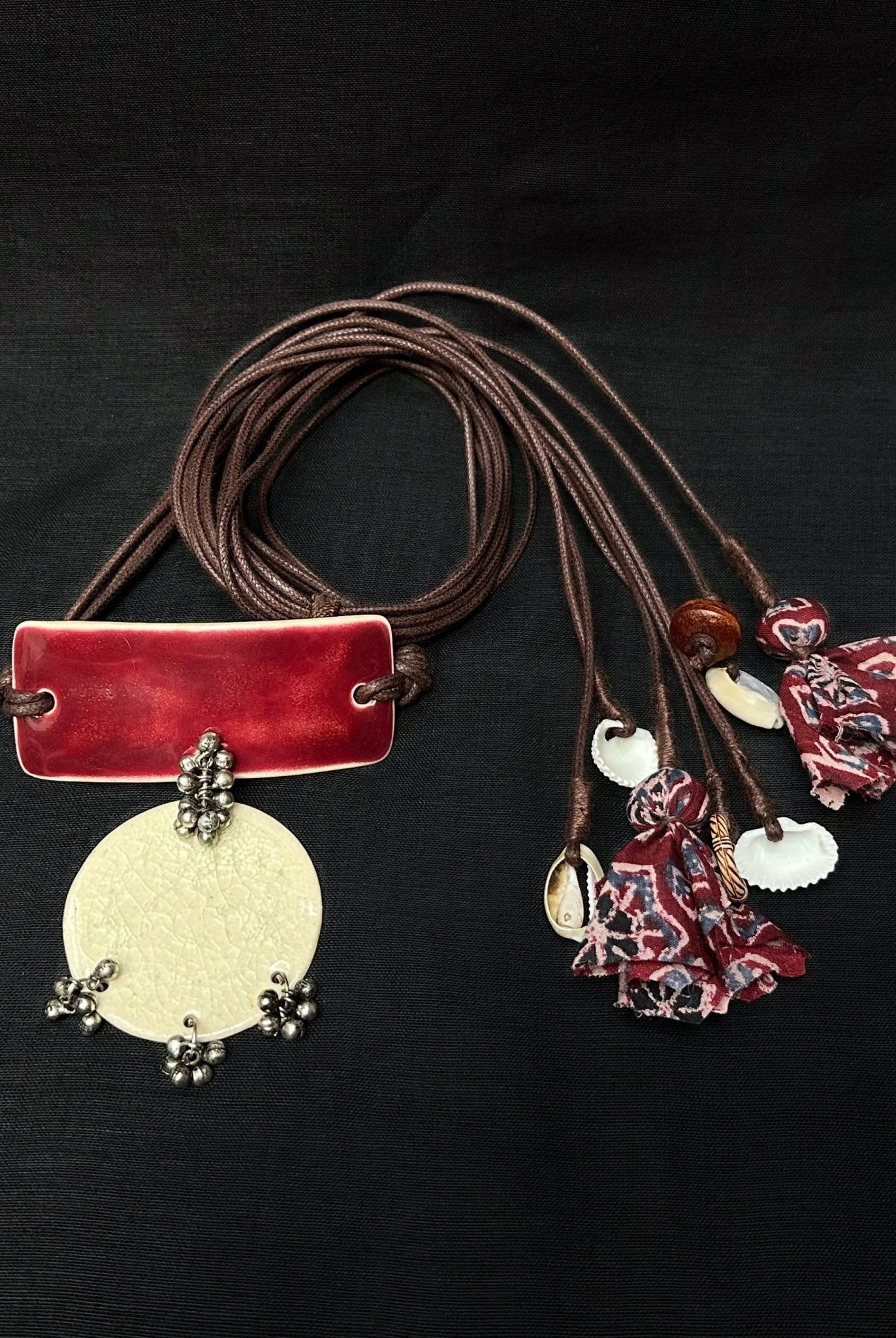 Crackled Charm | Cherry & Cream Choker - CiceroniChokerChaakmaati