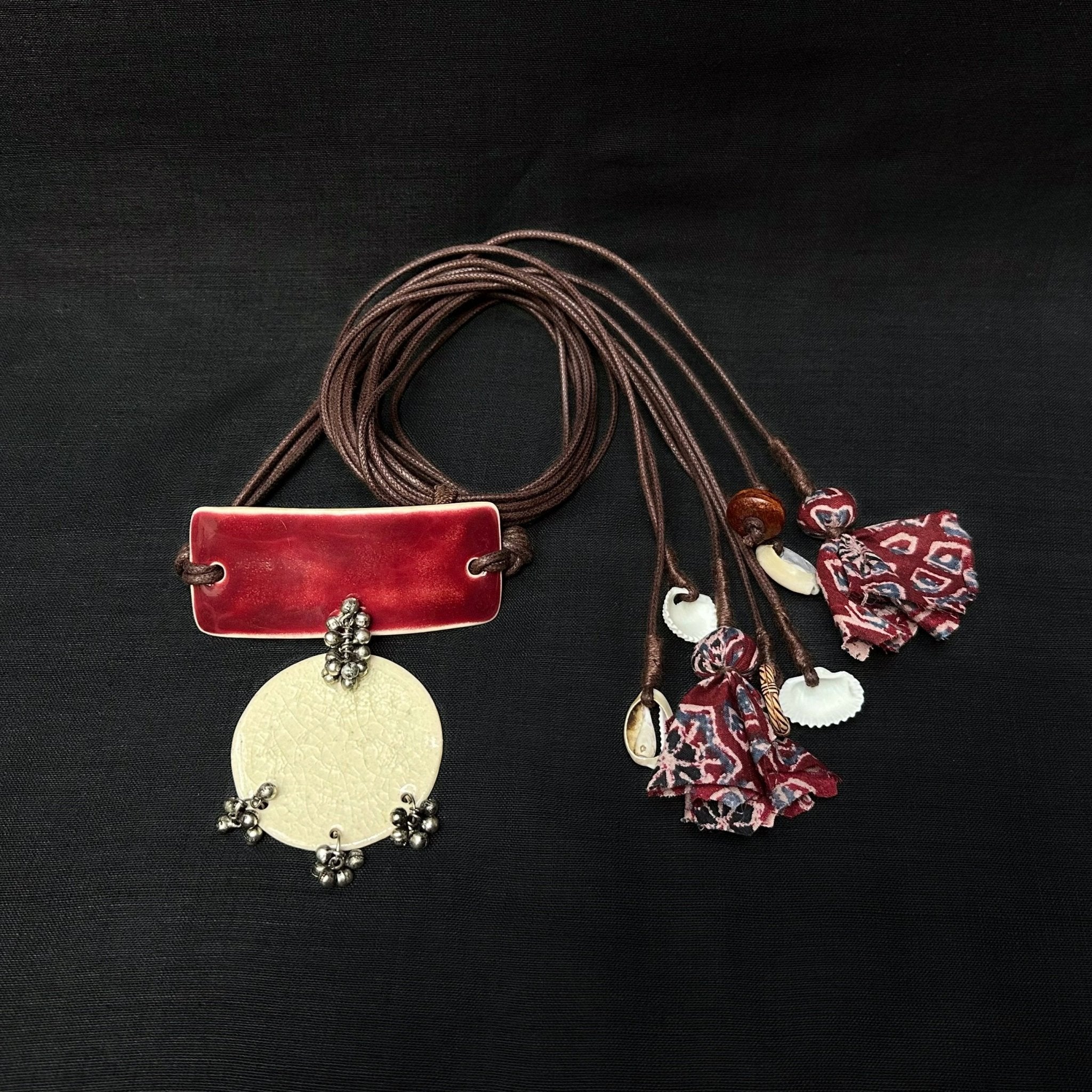Crackled Charm | Cherry & Cream Choker - CiceroniChokerChaakmaati