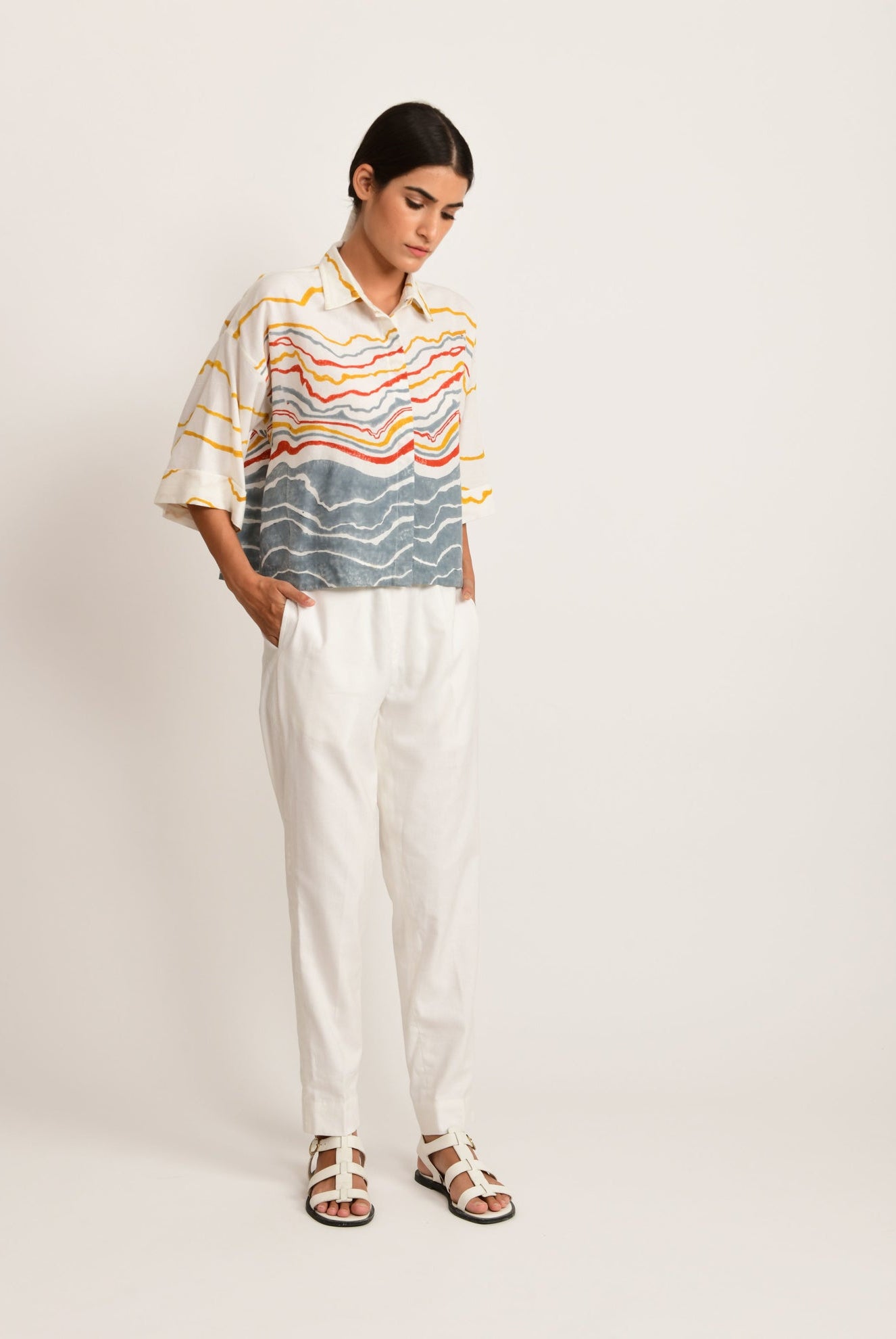 Crested Crop Top - CiceroniCrop top, CorsetRias Jaipur