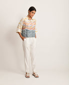 Crested Crop Top - CiceroniCrop top, CorsetRias Jaipur