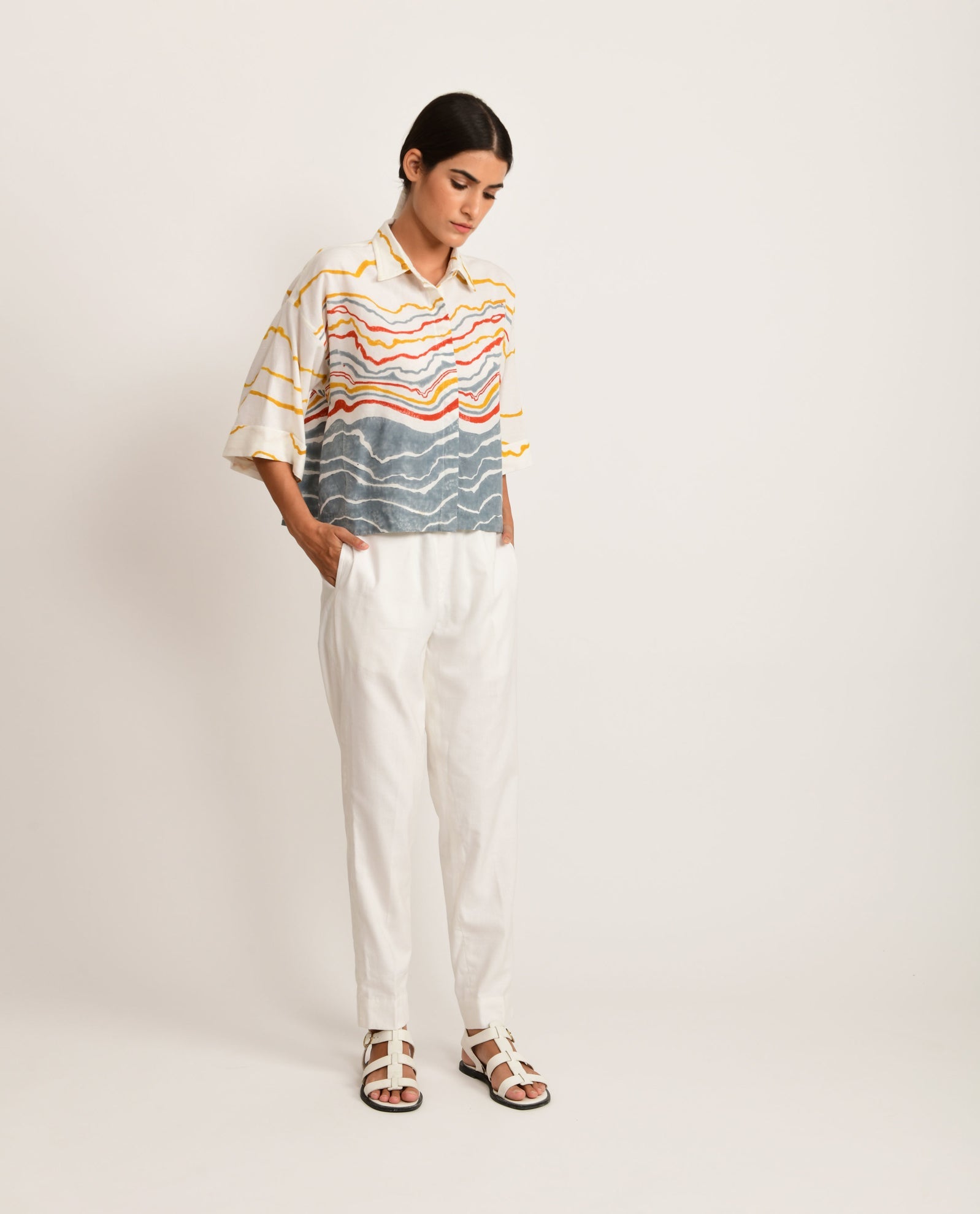 Crested Crop Top - CiceroniCrop top, CorsetRias Jaipur