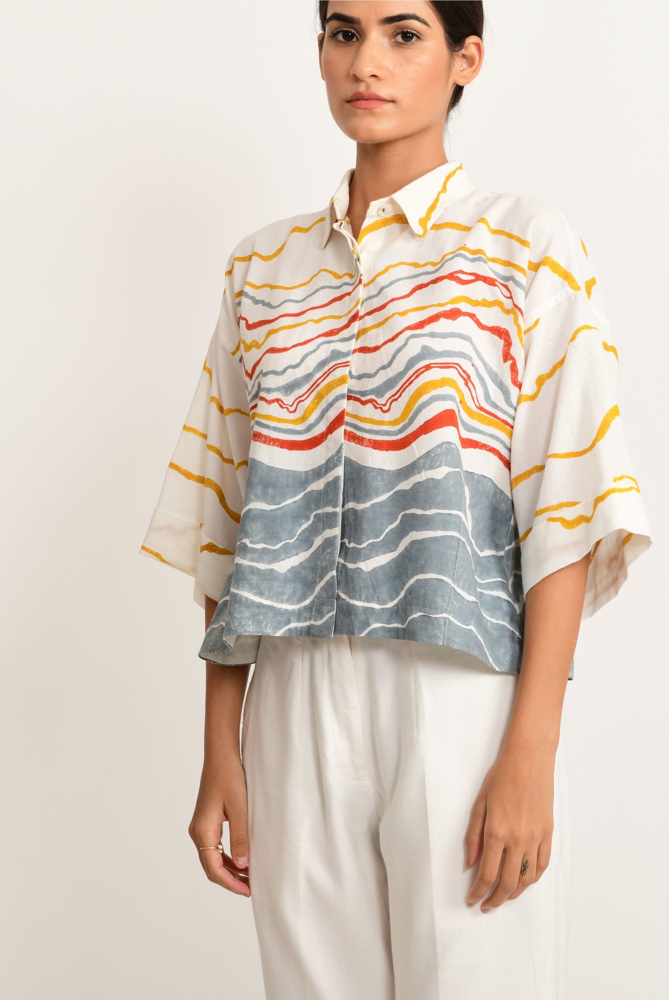 Crested Crop Top - CiceroniCrop top, CorsetRias Jaipur