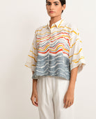 Crested Crop Top - CiceroniCrop top, CorsetRias Jaipur