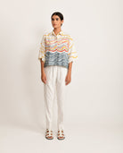 Crested Crop Top - CiceroniCrop top, CorsetRias Jaipur