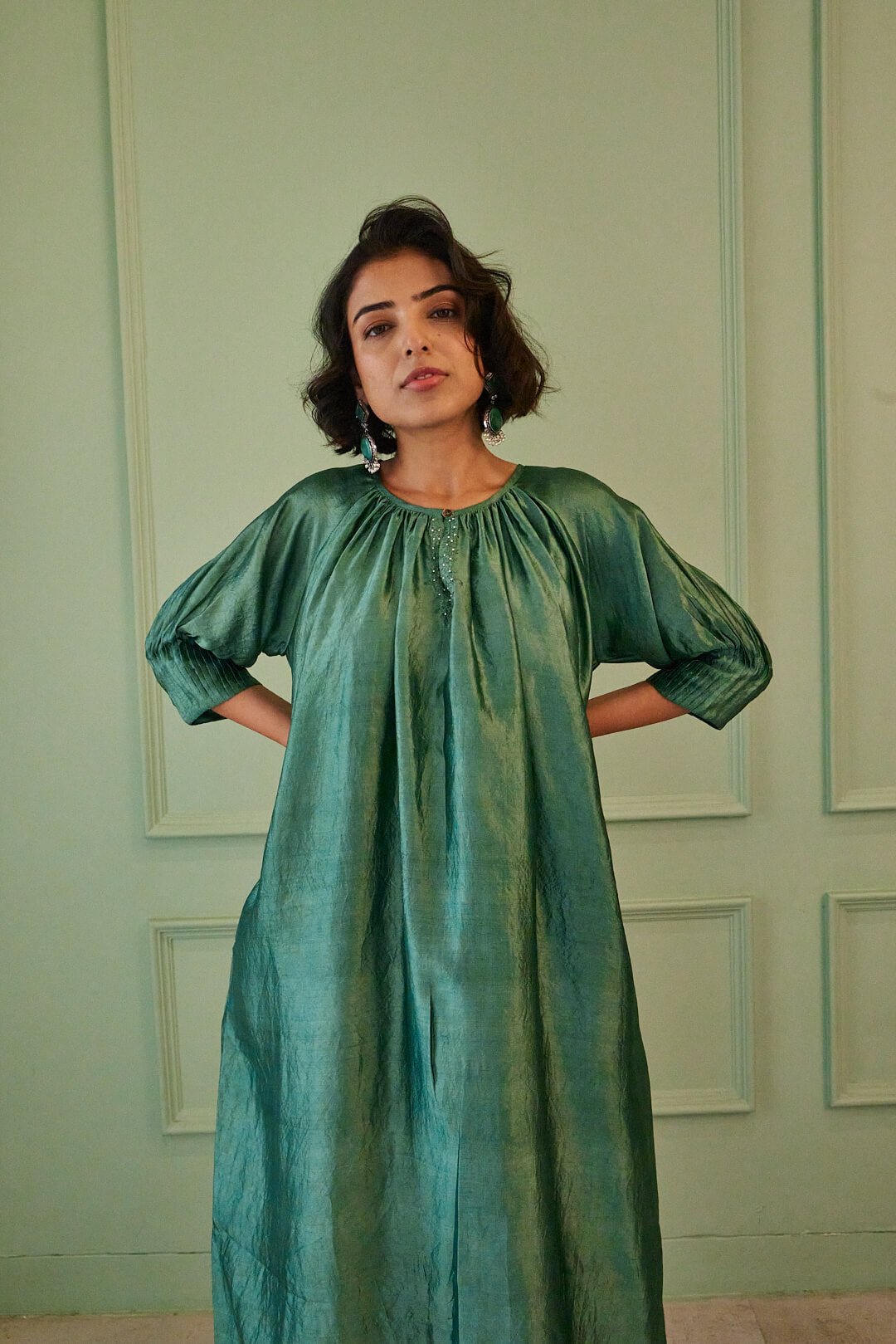Dahlia Gathered Dress - CiceroniDressesAmbrosia