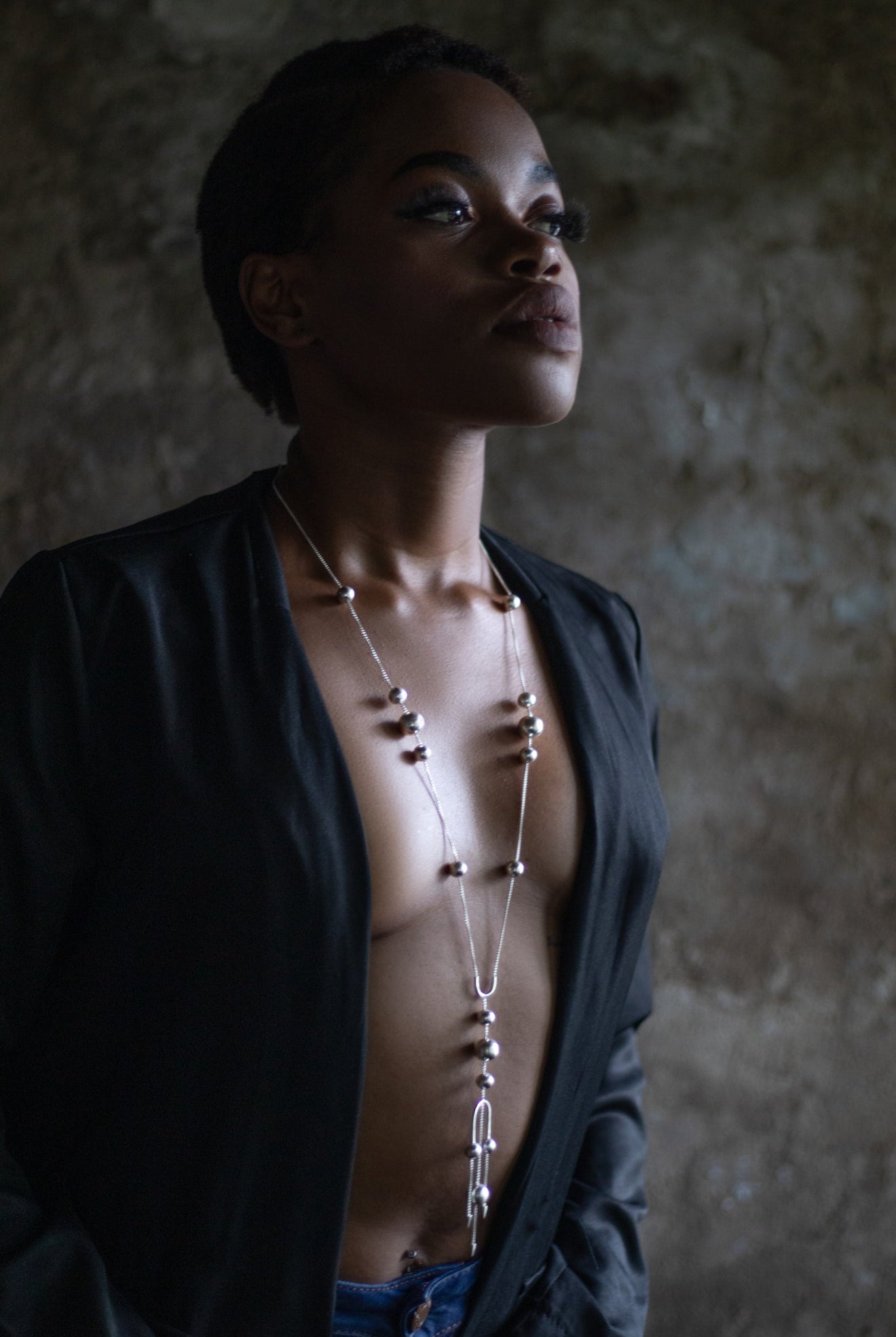 Deco Silver Trio Lariat - CiceroniBaka