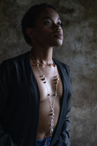 Deco Silver Trio Lariat - CiceroniBaka