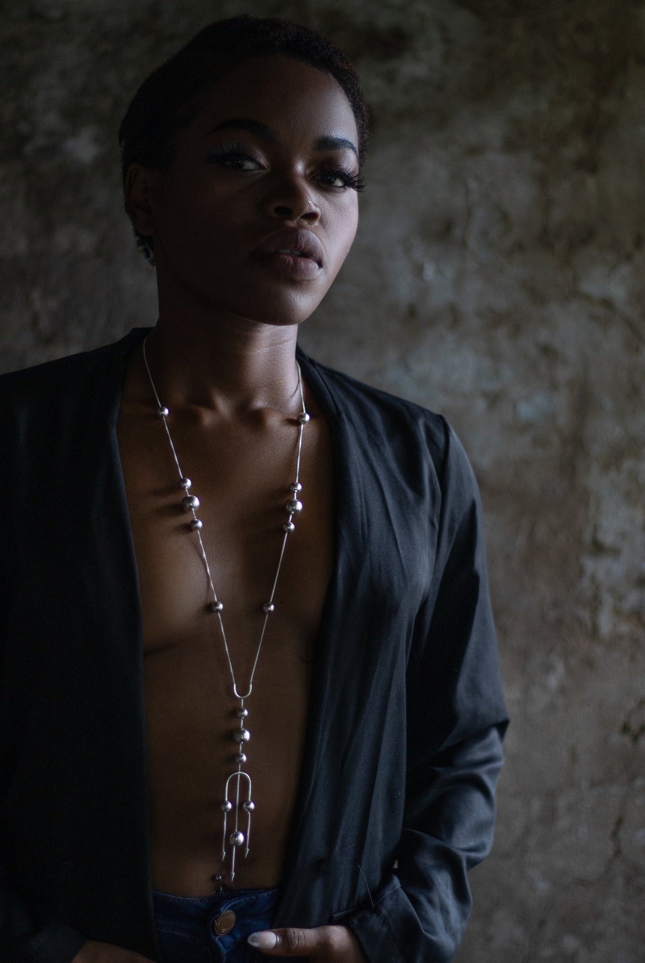 Deco Silver Trio Lariat - CiceroniBaka