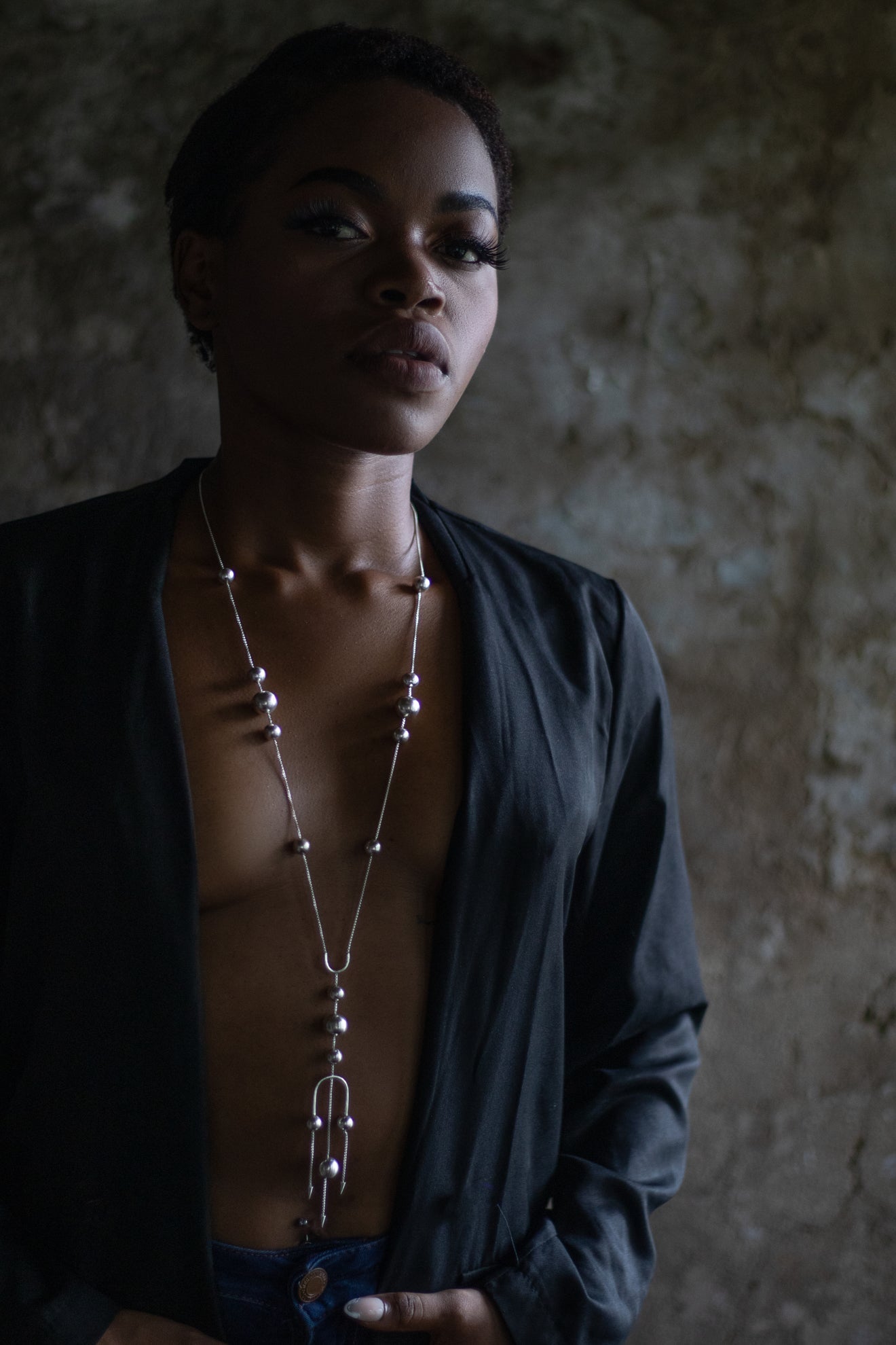 Deco Silver Trio Lariat - CiceroniBaka